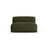 Martina Modulares Sofa Sitzelement, Sitztiefe 90 cm, aus Strukturierter Stoff in Grün (Boston Forest), 132x120 cm von Micadoni – Bild 1