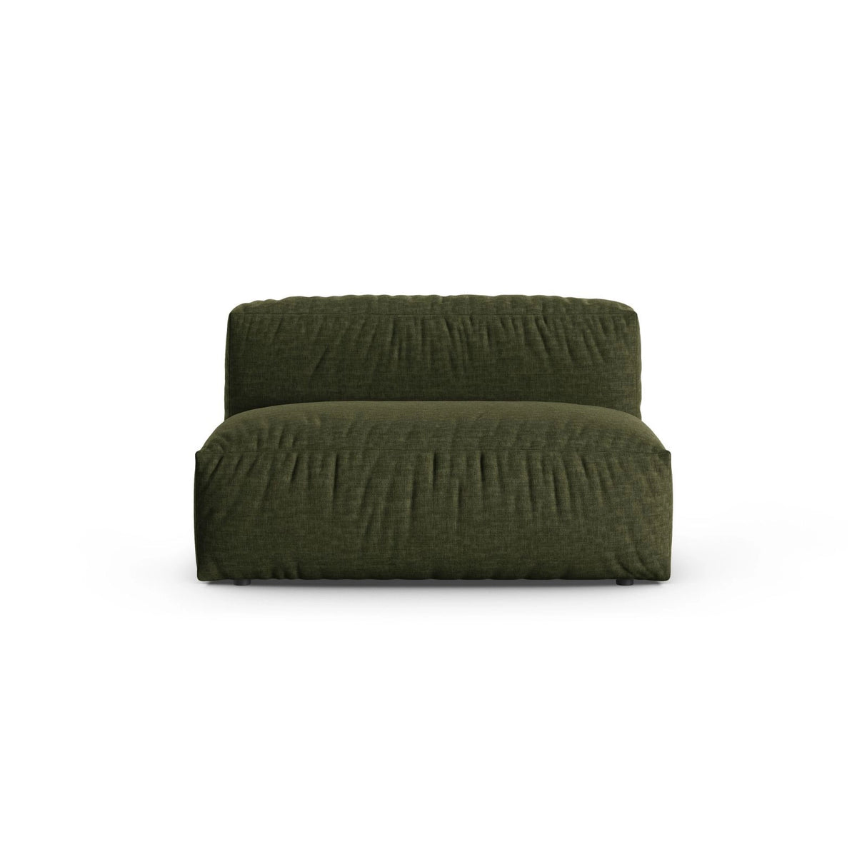 Martina Modulares Sofa Sitzelement, Sitztiefe 90 cm, aus Strukturierter Stoff in Grün (Boston Forest), 132x120 cm von Micadoni – Bild 1