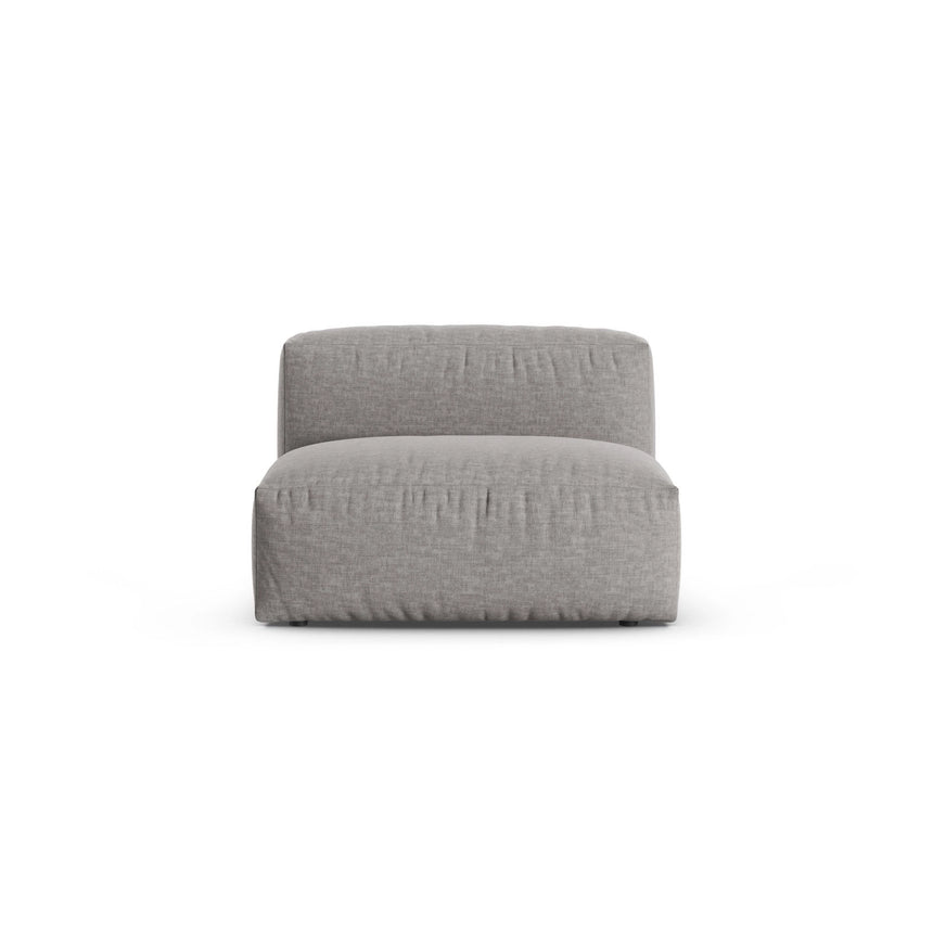 Martina Modulares Sofa Sitzelement, Sitztiefe 90 cm, aus Strukturierter Stoff in Hellgrau (Boston Light Grey), 120x90 cm von Micadoni – Bild 1