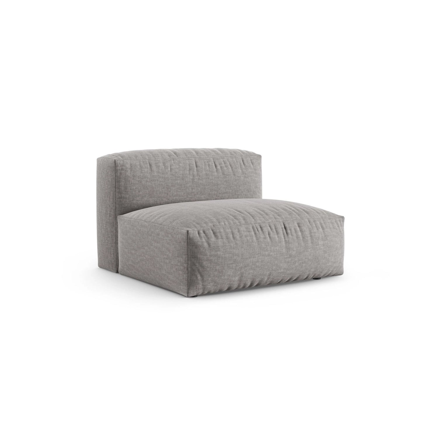 Martina Modulares Sofa Sitzelement, Sitztiefe 90 cm, aus Strukturierter Stoff in Hellgrau (Boston Light Grey), 120x90 cm von Micadoni – Bild 3