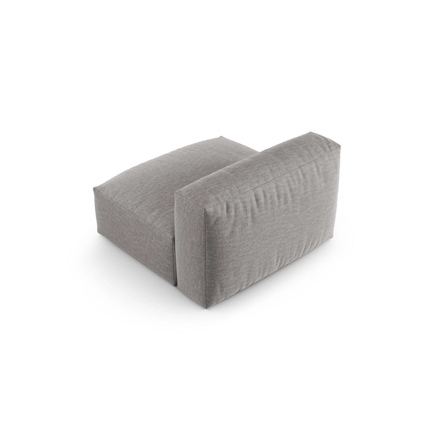 Martina Modulares Sofa Sitzelement, Sitztiefe 90 cm, aus Strukturierter Stoff in Hellgrau (Boston Light Grey), 120x90 cm von Micadoni – Bild 4