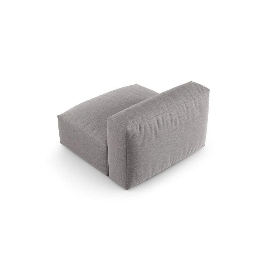 Martina Modulares Sofa Sitzelement, Sitztiefe 90 cm, aus Strukturierter Stoff in Hellgrau (Boston Light Grey), 120x90 cm von Micadoni – Bild 4