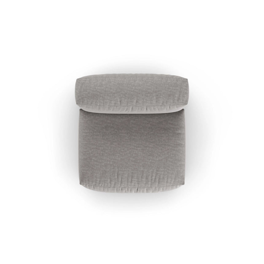 Martina Modulares Sofa Sitzelement, Sitztiefe 90 cm, aus Strukturierter Stoff in Hellgrau (Boston Light Grey), 120x90 cm von Micadoni – Bild 5