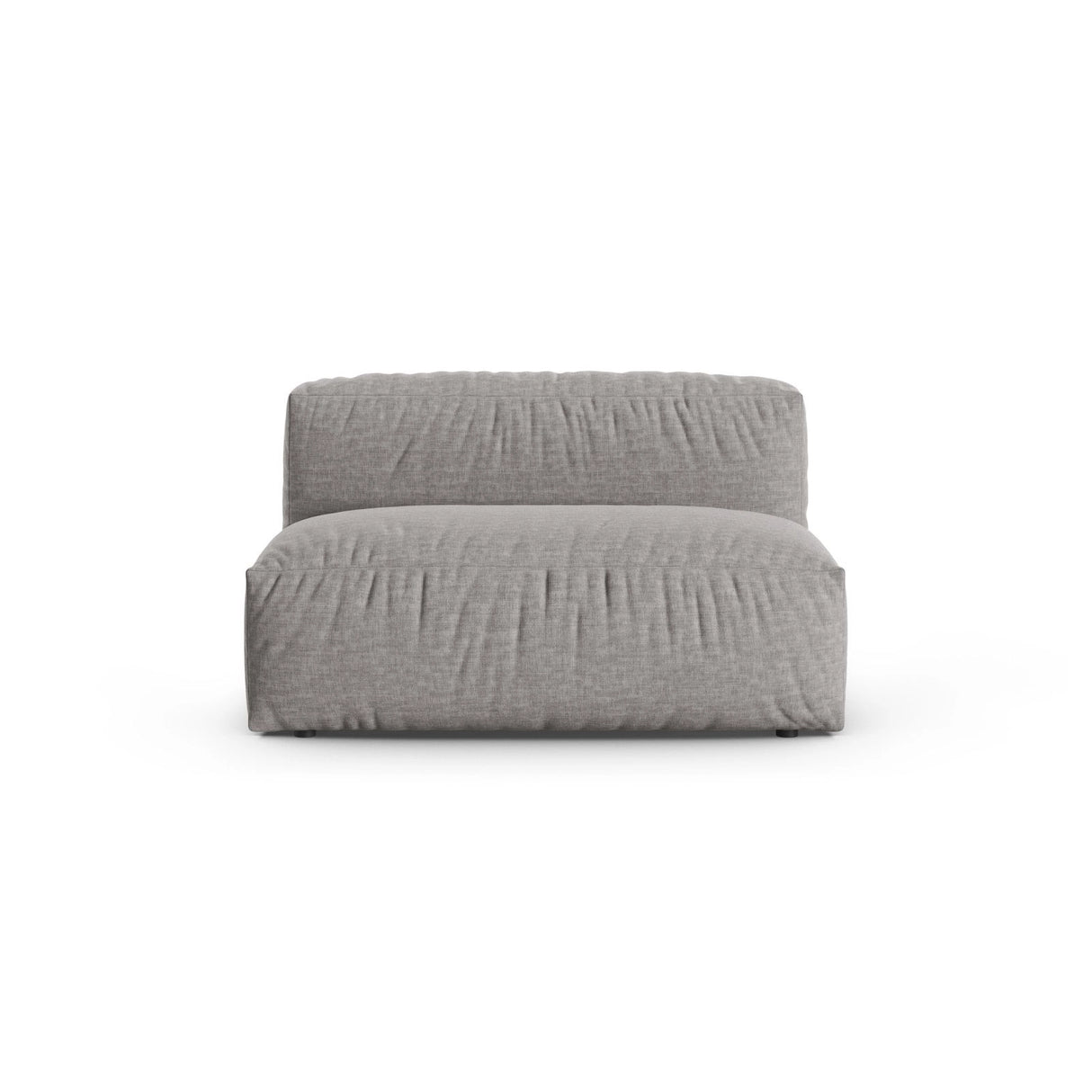 Martina Modulares Sofa Sitzelement, Sitztiefe 90 cm, aus Strukturierter Stoff in Hellgrau (Boston Light Grey), 132x120 cm von Micadoni – Bild 1