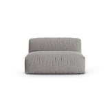 Martina Modulares Sofa Sitzelement, Sitztiefe 90 cm, aus Strukturierter Stoff in Hellgrau (Boston Light Grey), 132x120 cm von Micadoni – Bild 1