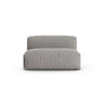 Martina Modulares Sofa Sitzelement, Sitztiefe 90 cm, aus Strukturierter Stoff in Hellgrau (Boston Light Grey), 132x120 cm von Micadoni – Bild 1
