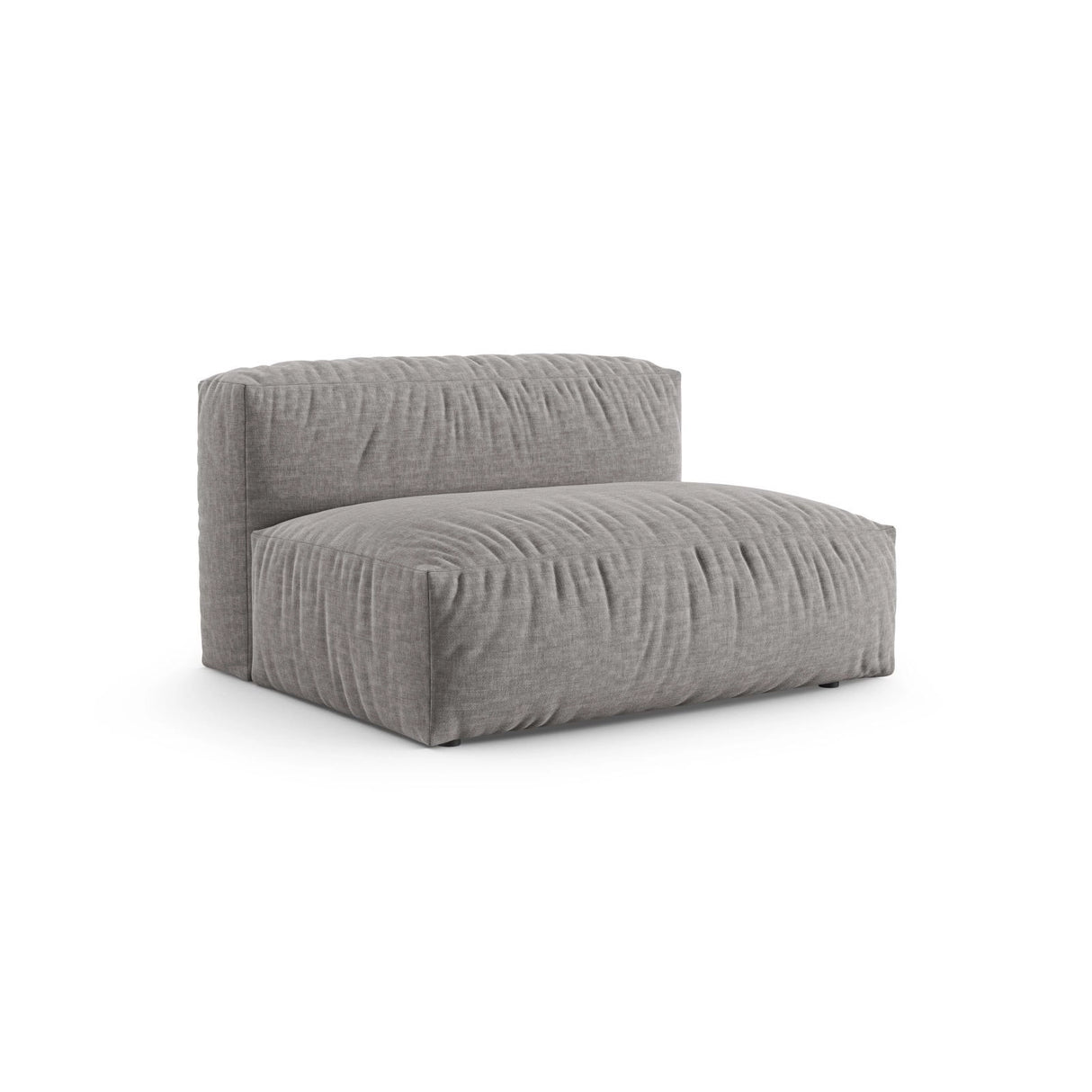 Martina Modulares Sofa Sitzelement, Sitztiefe 90 cm, aus Strukturierter Stoff in Hellgrau (Boston Light Grey), 132x120 cm von Micadoni – Bild 3