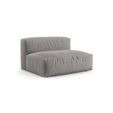 Martina Modulares Sofa Sitzelement, Sitztiefe 90 cm, aus Strukturierter Stoff in Hellgrau (Boston Light Grey), 132x120 cm von Micadoni – Bild 3