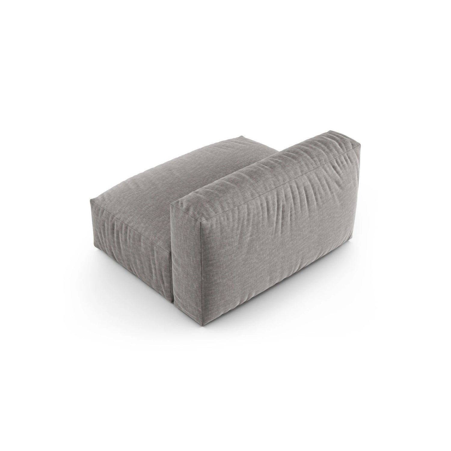 Martina Modulares Sofa Sitzelement, Sitztiefe 90 cm, aus Strukturierter Stoff in Hellgrau (Boston Light Grey), 132x120 cm von Micadoni – Bild 4