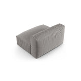 Martina Modulares Sofa Sitzelement, Sitztiefe 90 cm, aus Strukturierter Stoff in Hellgrau (Boston Light Grey), 132x120 cm von Micadoni – Bild 4