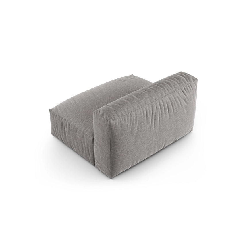 Martina Modulares Sofa Sitzelement, Sitztiefe 90 cm, aus Strukturierter Stoff in Hellgrau (Boston Light Grey), 132x120 cm von Micadoni – Bild 4