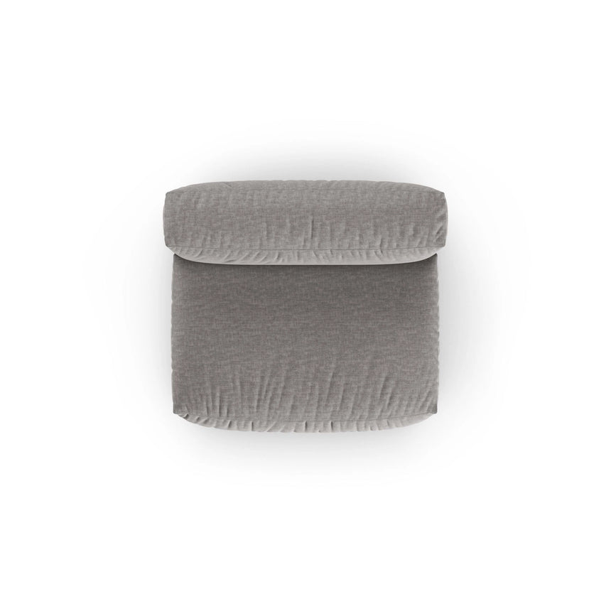 Martina Modulares Sofa Sitzelement, Sitztiefe 90 cm, aus Strukturierter Stoff in Hellgrau (Boston Light Grey), 132x120 cm von Micadoni – Bild 5