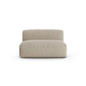 Martina Modulares Sofa Sitzelement, Sitztiefe 90 cm, aus Strukturierter Stoff in Leichtes Beige (Boston Toffee), 132x120 cm von Micadoni – Bild 1