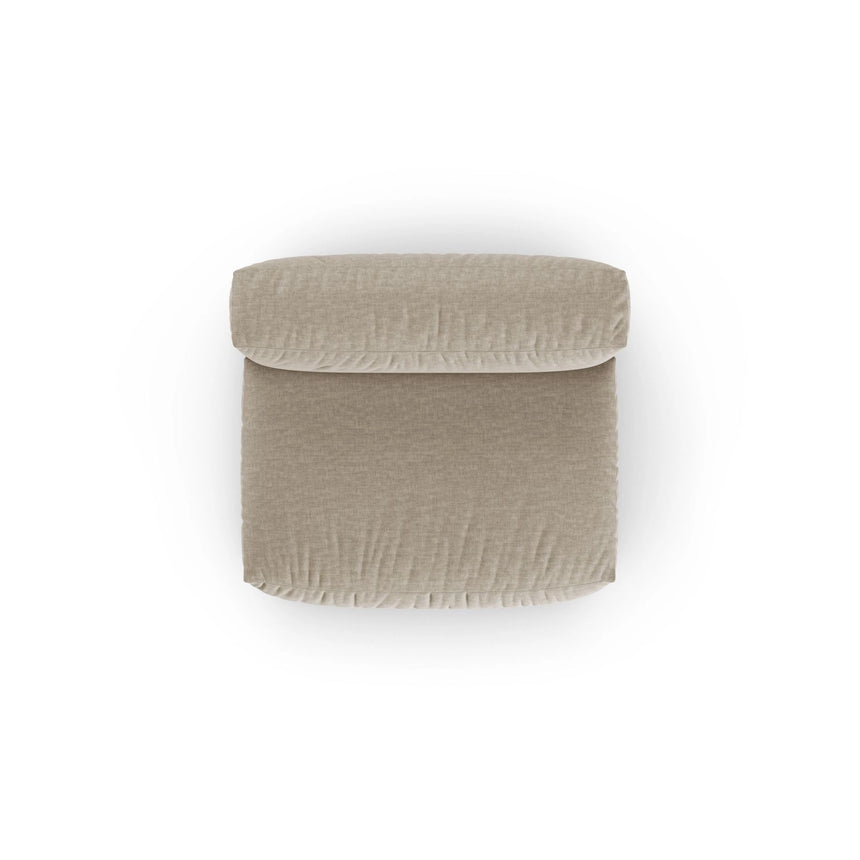 Martina Modulares Sofa Sitzelement, Sitztiefe 90 cm, aus Strukturierter Stoff in Leichtes Beige (Boston Toffee), 132x120 cm von Micadoni – Bild 5