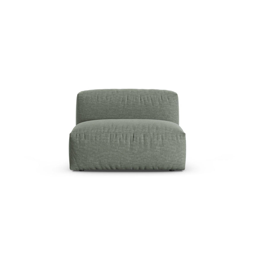 Martina Modulares Sofa Sitzelement, Sitztiefe 90 cm, aus Strukturierter Stoff in Moosgrün (Boston Water Green), 120x90 cm von Micadoni – Bild 1