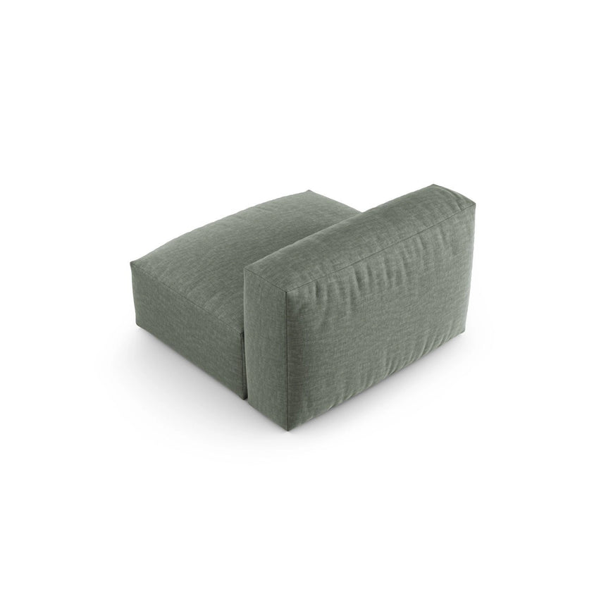 Martina Modulares Sofa Sitzelement, Sitztiefe 90 cm, aus Strukturierter Stoff in Moosgrün (Boston Water Green), 120x90 cm von Micadoni – Bild 4