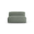 Martina Modulares Sofa Sitzelement, Sitztiefe 90 cm, aus Strukturierter Stoff in Moosgrün (Boston Water Green), 132x120 cm von Micadoni – Bild 1