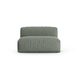 Martina Modulares Sofa Sitzelement, Sitztiefe 90 cm, aus Strukturierter Stoff in Moosgrün (Boston Water Green), 132x120 cm von Micadoni – Bild 1
