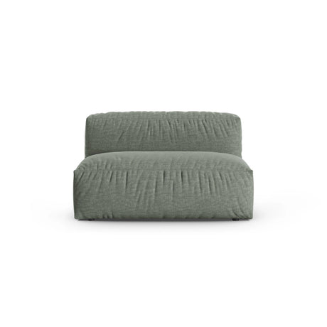 Martina Modulares Sofa Sitzelement, Sitztiefe 90 cm, aus Strukturierter Stoff in Moosgrün (Boston Water Green), 132x120 cm von Micadoni – Bild 1