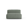 Martina Modulares Sofa Sitzelement, Sitztiefe 90 cm, aus Strukturierter Stoff in Moosgrün (Boston Water Green), 132x120 cm von Micadoni – Bild 1