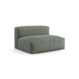 Martina Modulares Sofa Sitzelement, Sitztiefe 90 cm, aus Strukturierter Stoff in Moosgrün (Boston Water Green), 132x120 cm von Micadoni – Bild 3