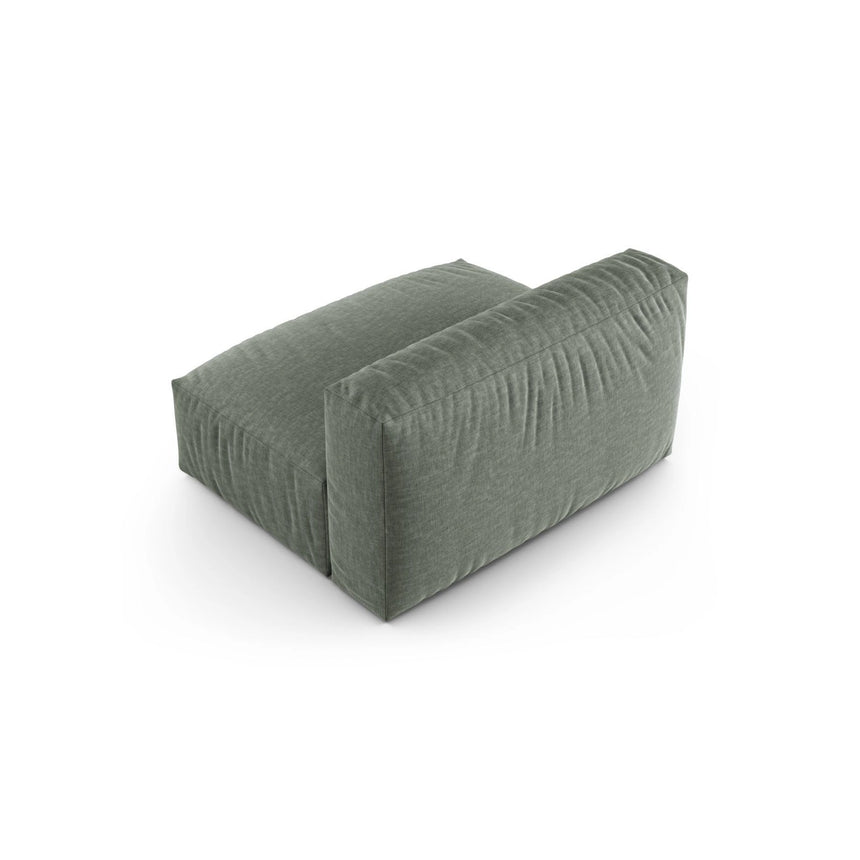 Martina Modulares Sofa Sitzelement, Sitztiefe 90 cm, aus Strukturierter Stoff in Moosgrün (Boston Water Green), 132x120 cm von Micadoni – Bild 4