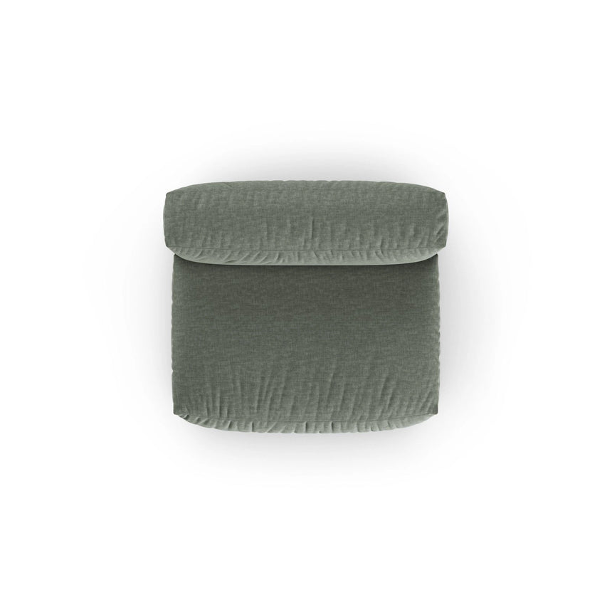 Martina Modulares Sofa Sitzelement, Sitztiefe 90 cm, aus Strukturierter Stoff in Moosgrün (Boston Water Green), 132x120 cm von Micadoni – Bild 5