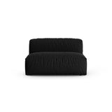 Martina Modulares Sofa Sitzelement, Sitztiefe 90 cm, aus Strukturierter Stoff in Schwarz (Boston Black), 132x120 cm von Micadoni – Bild 1