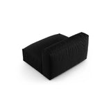 Martina Modulares Sofa Sitzelement, Sitztiefe 90 cm, aus Strukturierter Stoff in Schwarz (Boston Black), 132x120 cm von Micadoni – Bild 4