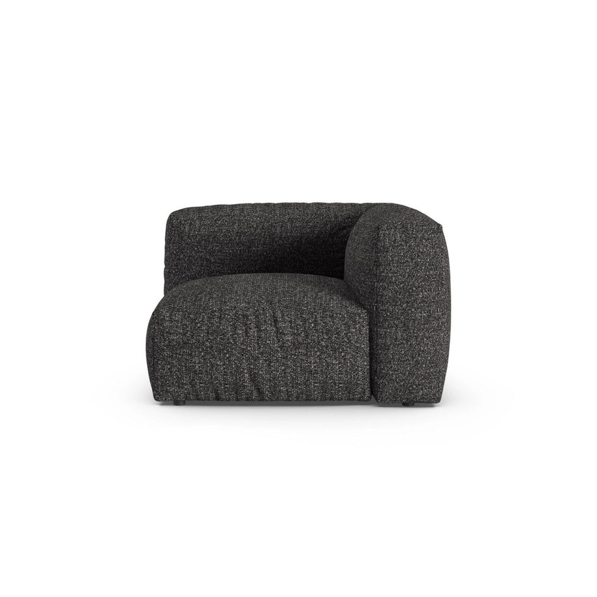 Martina Modulares Sofa Sitzelement, Symmetrisch, Sitztiefe 90 cm, aus Boucle in Anthrazit (Monet Anthracite), 120x120 cm von Micadoni – Bild 1