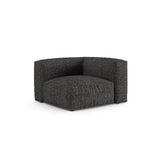 Martina Modulares Sofa Sitzelement, Symmetrisch, Sitztiefe 90 cm, aus Boucle in Anthrazit (Monet Anthracite), 120x120 cm von Micadoni – Bild 3