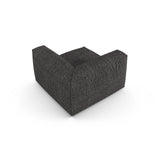 Martina Modulares Sofa Sitzelement, Symmetrisch, Sitztiefe 90 cm, aus Boucle in Anthrazit (Monet Anthracite), 120x120 cm von Micadoni – Bild 4
