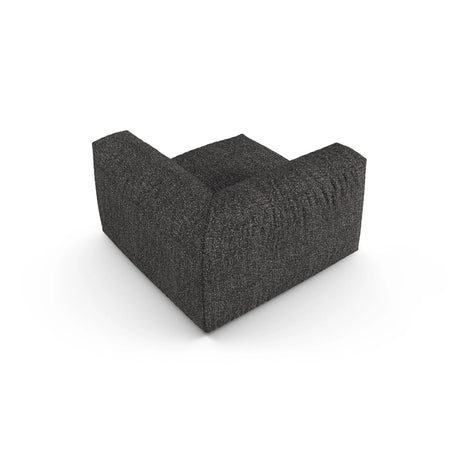 Martina Modulares Sofa Sitzelement, Symmetrisch, Sitztiefe 90 cm, aus Boucle in Anthrazit (Monet Anthracite), 120x120 cm von Micadoni – Bild 4