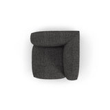 Martina Modulares Sofa Sitzelement, Symmetrisch, Sitztiefe 90 cm, aus Boucle in Anthrazit (Monet Anthracite), 120x120 cm von Micadoni – Bild 5
