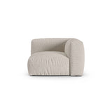 Martina Modulares Sofa Sitzelement, Symmetrisch, Sitztiefe 90 cm, aus Boucle in Beige (Monet Sand), 120x120 cm von Micadoni – Bild 1