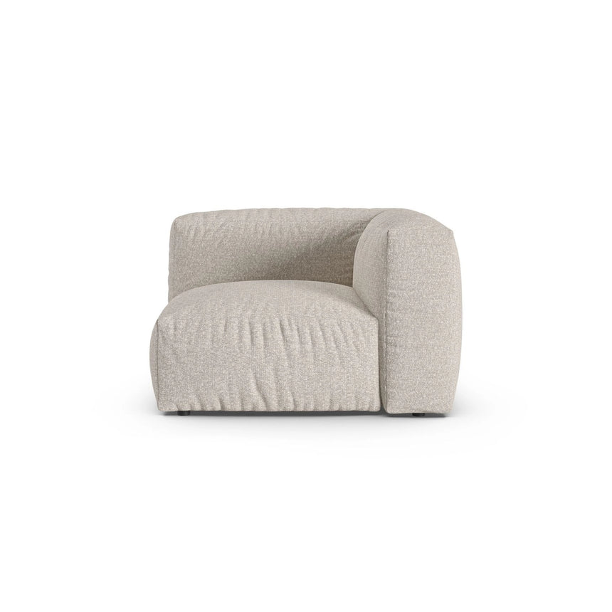 Martina Modulares Sofa Sitzelement, Symmetrisch, Sitztiefe 90 cm, aus Boucle in Beige (Monet Sand), 120x120 cm von Micadoni – Bild 1