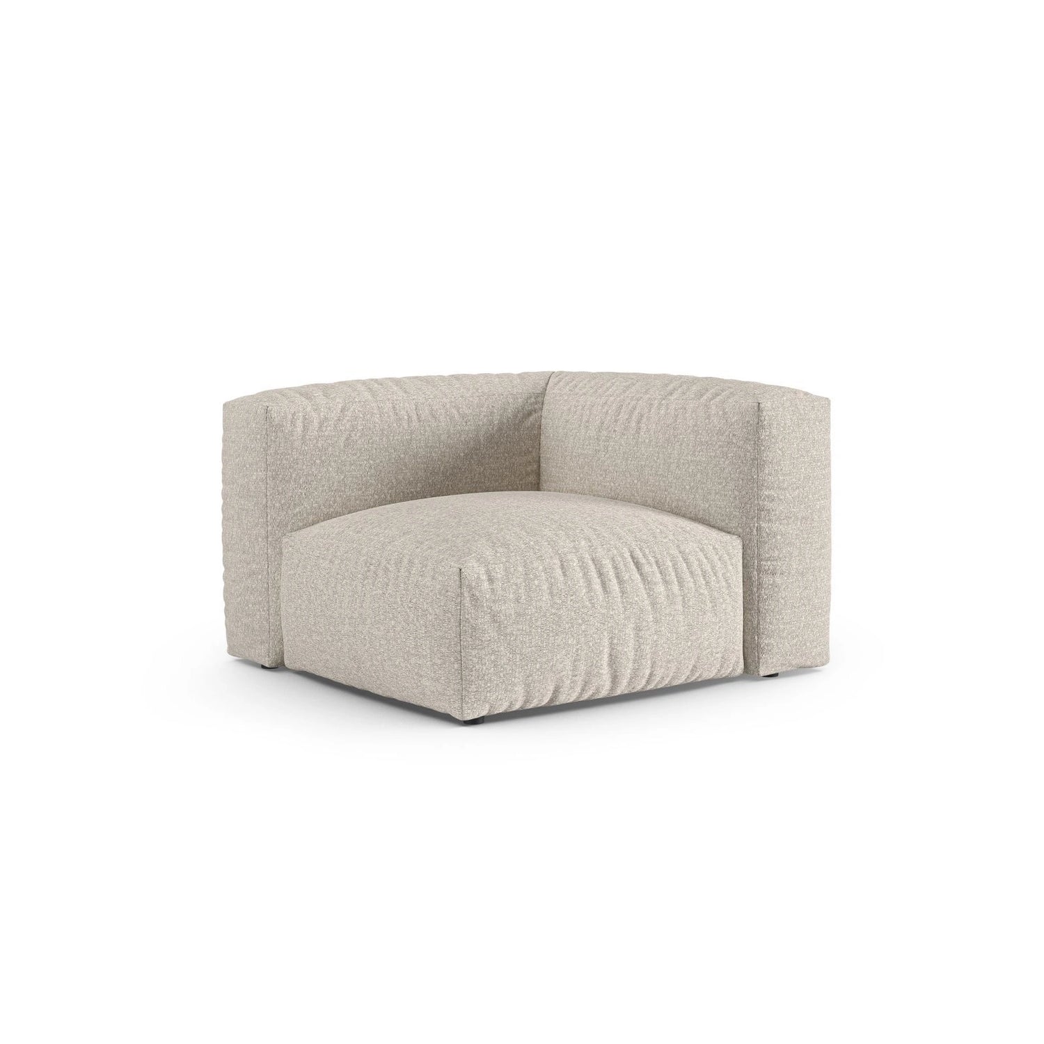 Martina Modulares Sofa Sitzelement, Symmetrisch, Sitztiefe 90 cm, aus Boucle in Beige (Monet Sand), 120x120 cm von Micadoni – Bild 3