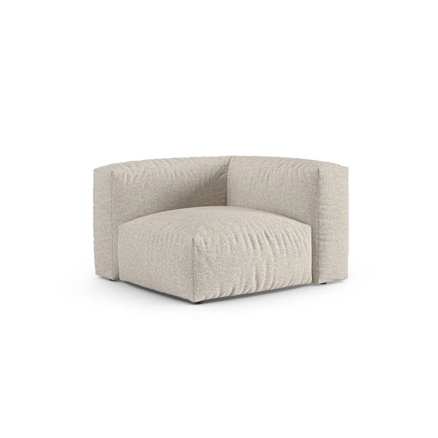 Martina Modulares Sofa Sitzelement, Symmetrisch, Sitztiefe 90 cm, aus Boucle in Beige (Monet Sand), 120x120 cm von Micadoni – Bild 3