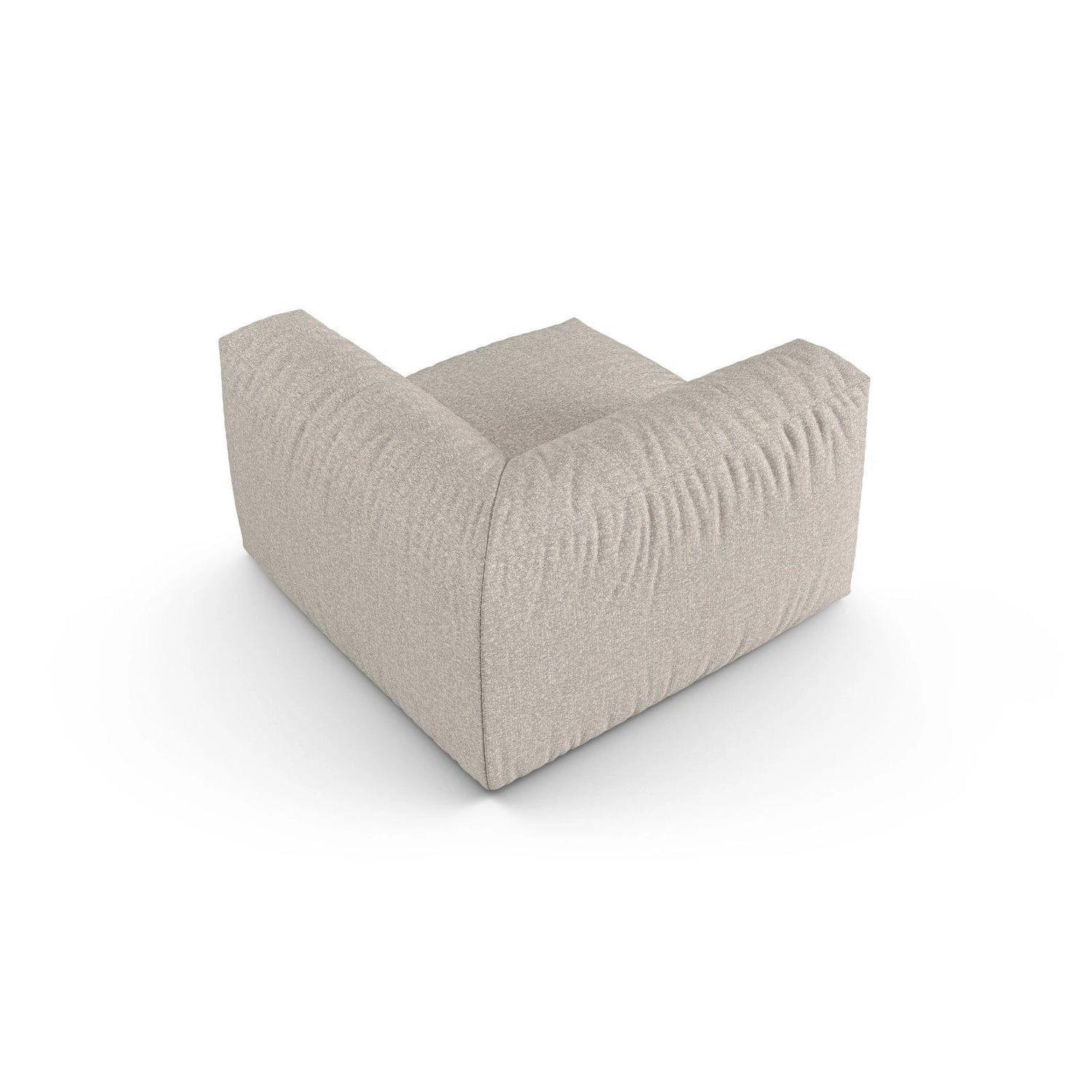 Martina Modulares Sofa Sitzelement, Symmetrisch, Sitztiefe 90 cm, aus Boucle in Beige (Monet Sand), 120x120 cm von Micadoni – Bild 4