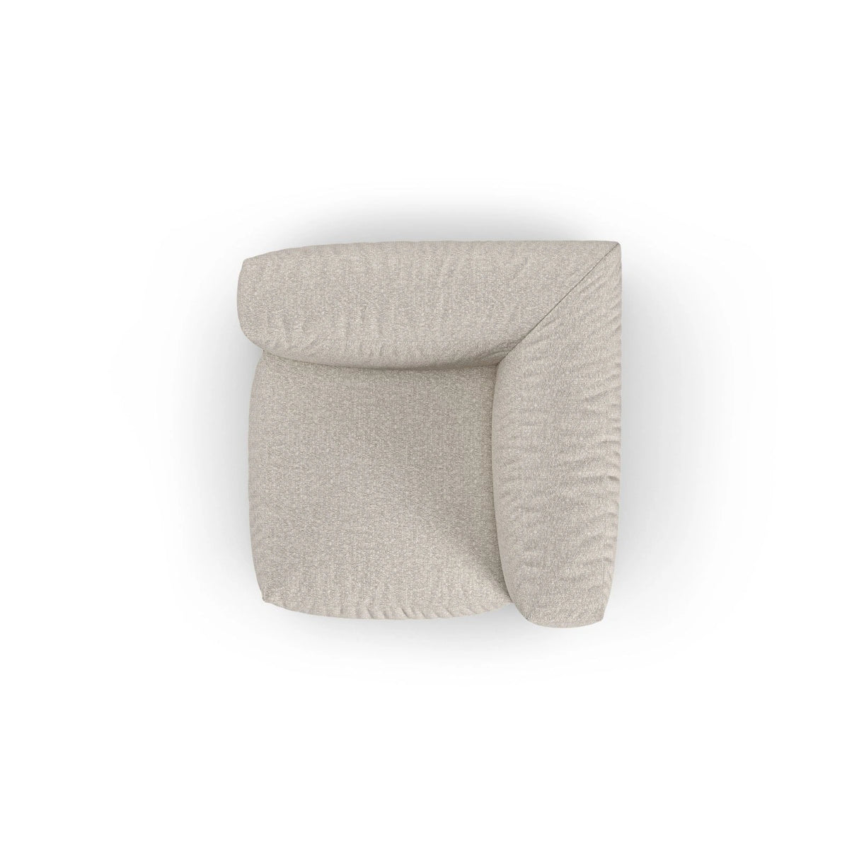 Martina Modulares Sofa Sitzelement, Symmetrisch, Sitztiefe 90 cm, aus Boucle in Beige (Monet Sand), 120x120 cm von Micadoni – Bild 5