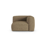 Martina Modulares Sofa Sitzelement, Symmetrisch, Sitztiefe 90 cm, aus Boucle in Cappuccino (Monet Cappucino), 120x120 cm von Micadoni – Bild 1