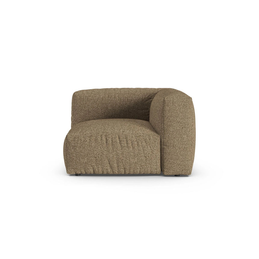 Martina Modulares Sofa Sitzelement, Symmetrisch, Sitztiefe 90 cm, aus Boucle in Cappuccino (Monet Cappucino), 120x120 cm von Micadoni – Bild 1