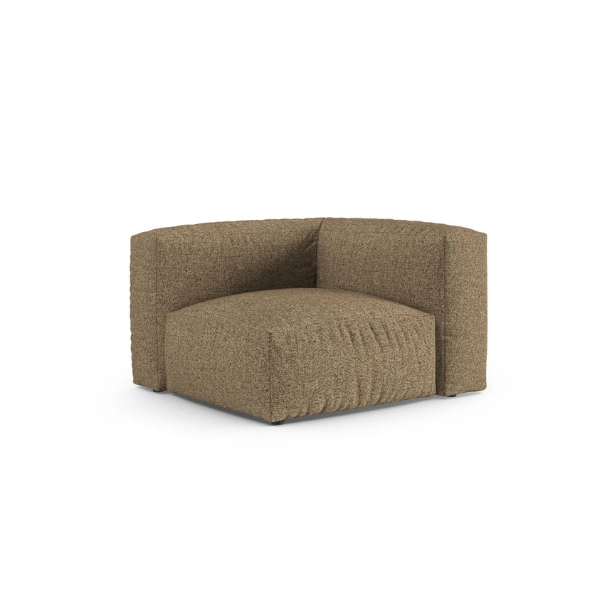 Martina Modulares Sofa Sitzelement, Symmetrisch, Sitztiefe 90 cm, aus Boucle in Cappuccino (Monet Cappucino), 120x120 cm von Micadoni – Bild 3