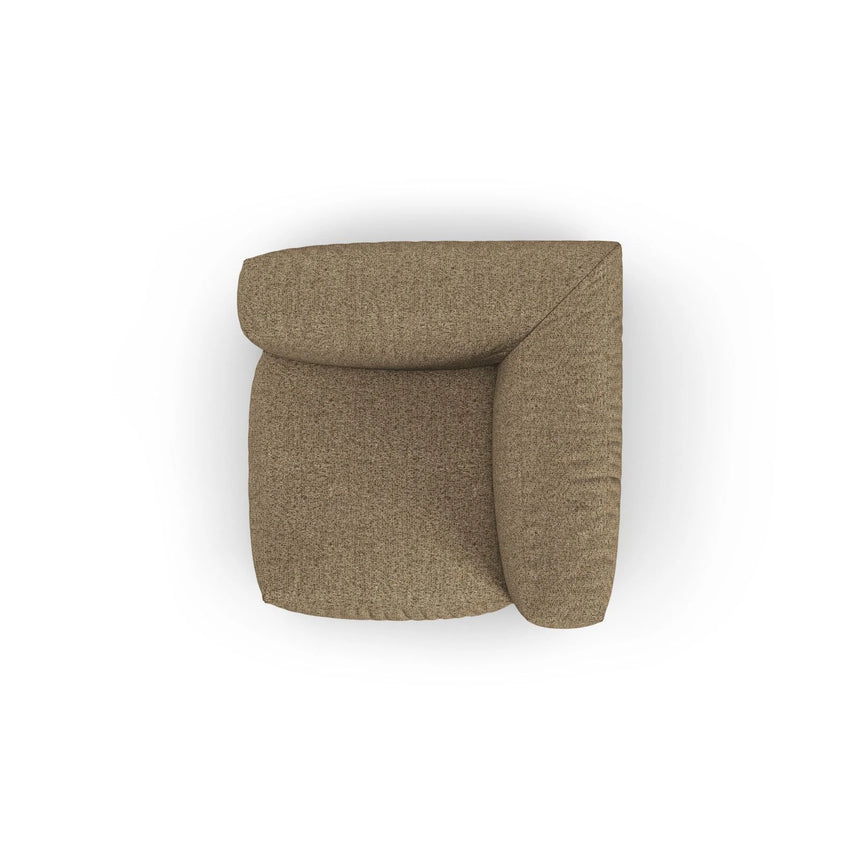 Martina Modulares Sofa Sitzelement, Symmetrisch, Sitztiefe 90 cm, aus Boucle in Cappuccino (Monet Cappucino), 120x120 cm von Micadoni – Bild 5