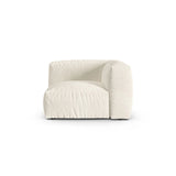 Martina Modulares Sofa Sitzelement, Symmetrisch, Sitztiefe 90 cm, aus Boucle in Elfenbein (Monet Nata), 120x120 cm von Micadoni – Bild 1