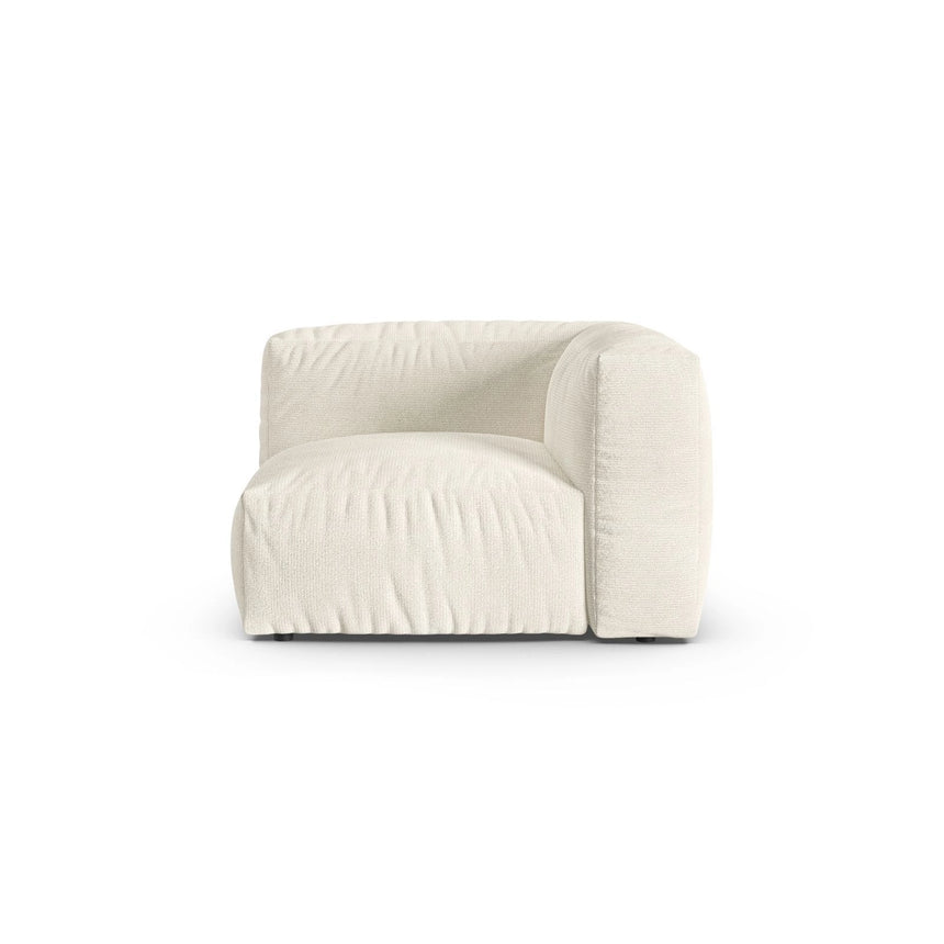 Martina Modulares Sofa Sitzelement, Symmetrisch, Sitztiefe 90 cm, aus Boucle in Elfenbein (Monet Nata), 120x120 cm von Micadoni – Bild 1