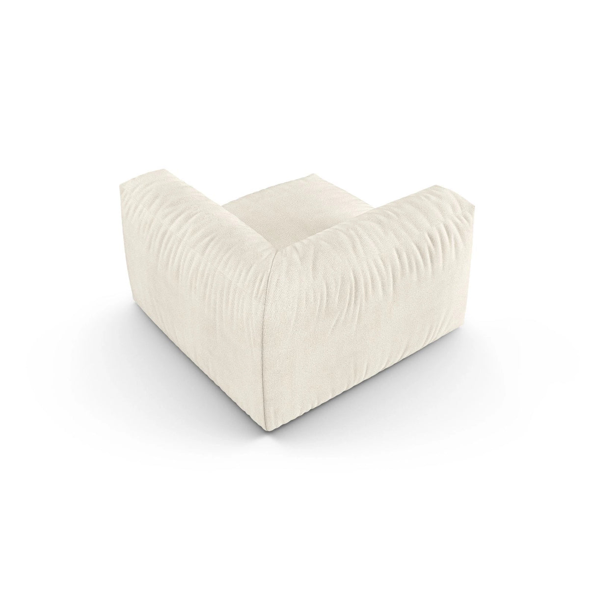 Martina Modulares Sofa Sitzelement, Symmetrisch, Sitztiefe 90 cm, aus Boucle in Elfenbein (Monet Nata), 120x120 cm von Micadoni – Bild 4