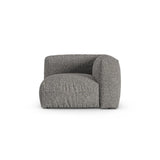 Martina Modulares Sofa Sitzelement, Symmetrisch, Sitztiefe 90 cm, aus Boucle in Graphit (Monet Graphite), 120x120 cm von Micadoni – Bild 1