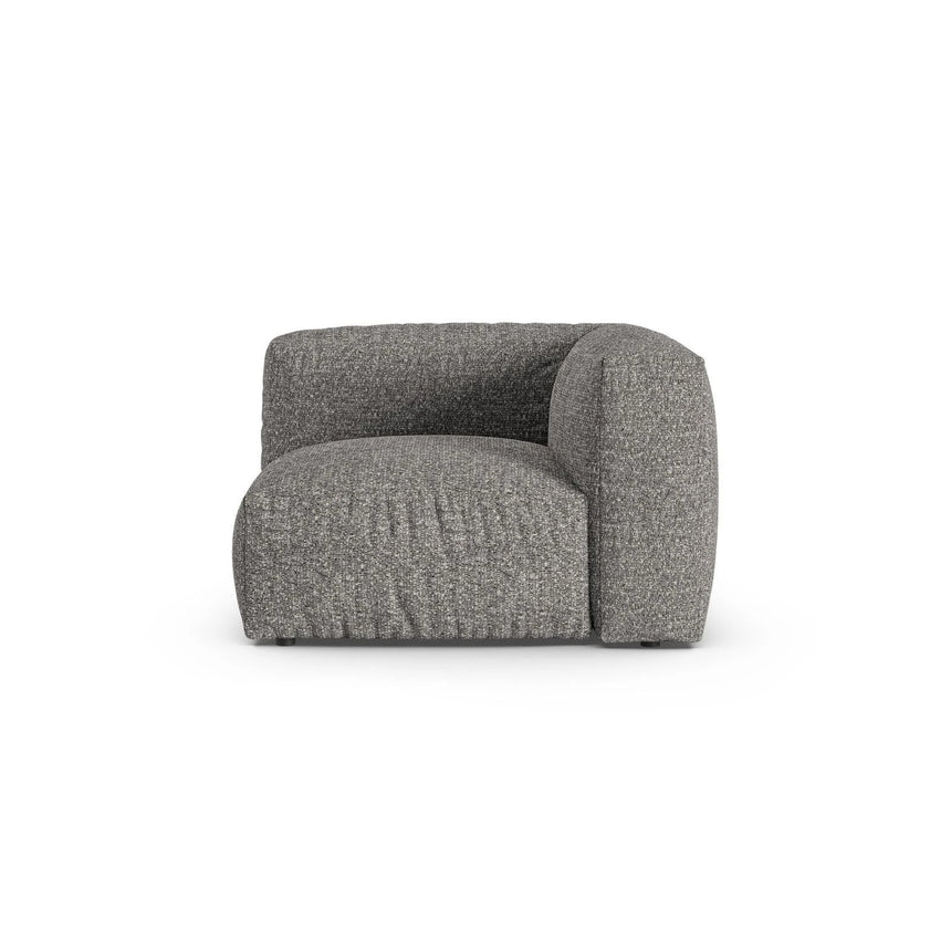 Martina Modulares Sofa Sitzelement, Symmetrisch, Sitztiefe 90 cm, aus Boucle in Graphit (Monet Graphite), 120x120 cm von Micadoni – Bild 1