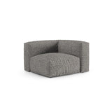 Martina Modulares Sofa Sitzelement, Symmetrisch, Sitztiefe 90 cm, aus Boucle in Graphit (Monet Graphite), 120x120 cm von Micadoni – Bild 3